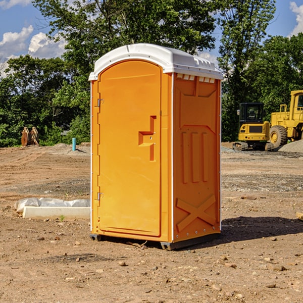 how often are the porta potties cleaned and serviced during a rental period in Fenton